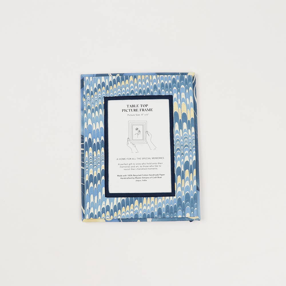 MARBLED TABLE TOP PICTURE FRAME: Desert Mountain
