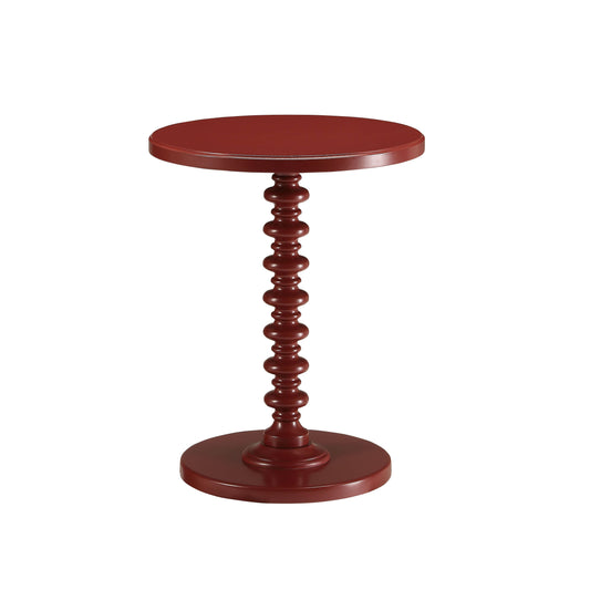 Round Accent Table Red