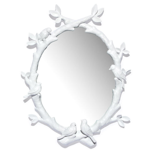 Resin Lovebird Tree Mirror