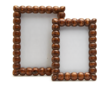 Large Dark Brown Hand Carved Frame
