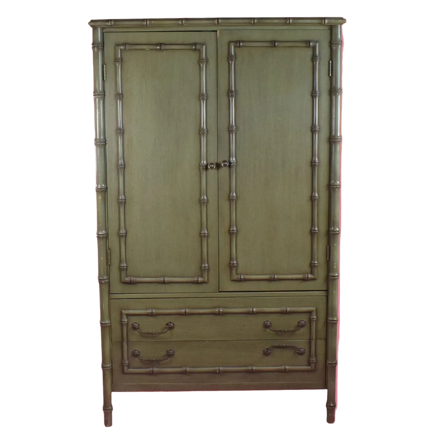 Green Faux Bamboo Wardrobe