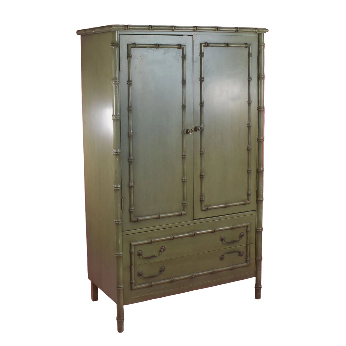 Green Faux Bamboo Wardrobe