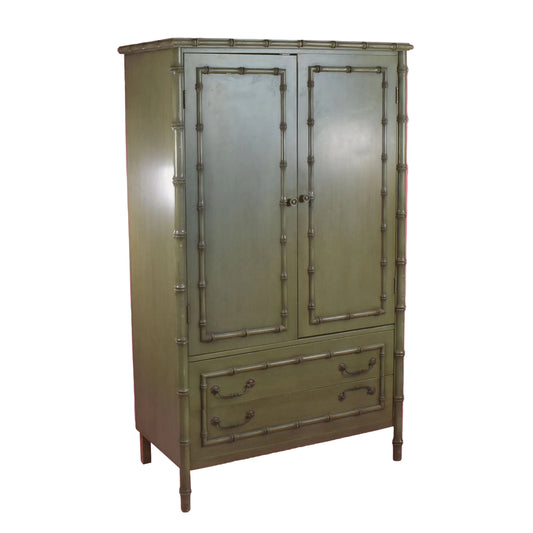 Green Faux Bamboo Wardrobe