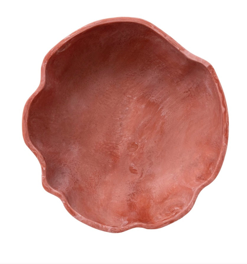 Terracotta Marbled Resin Bowl