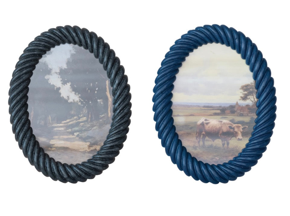 Oval Resin Twisted Picture Frame