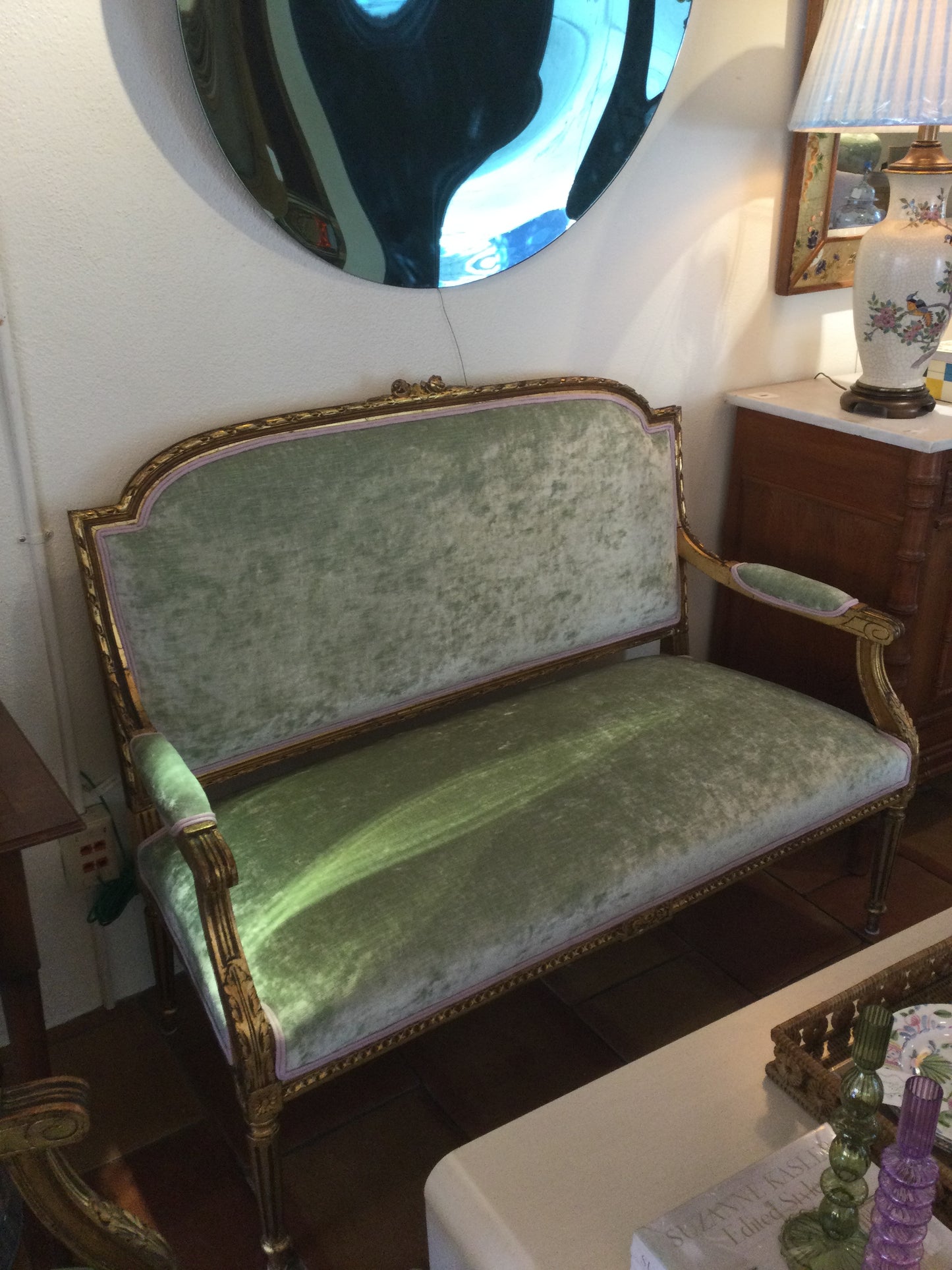 Velvet Settee