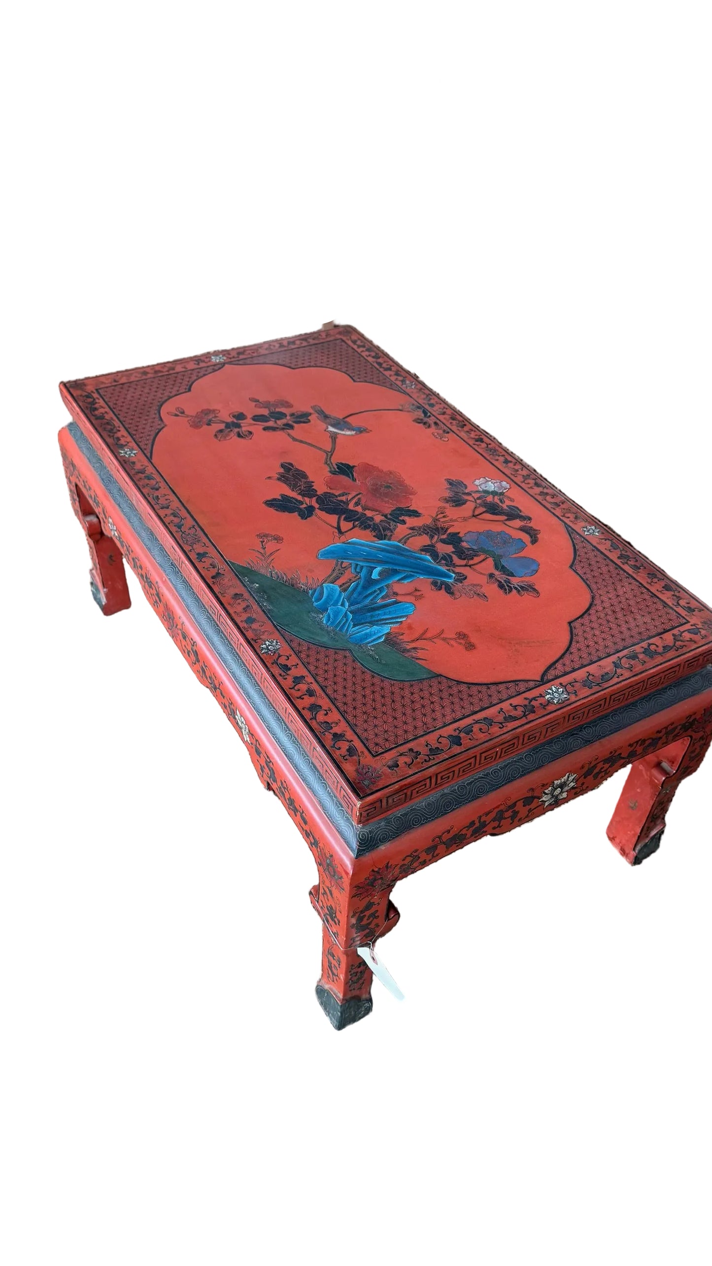Red Lacquered Coffee Table
