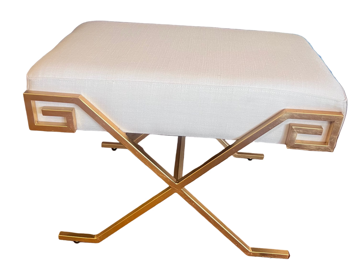 White Upholstered Ottoman