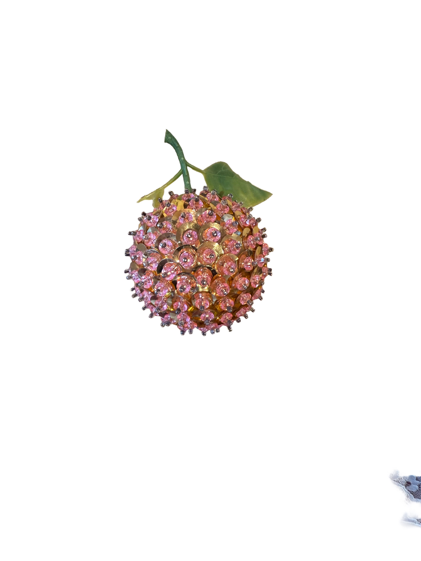 Vintage Beaded Peach