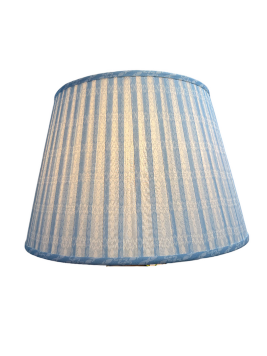 Light Blue Pleated Lampshade