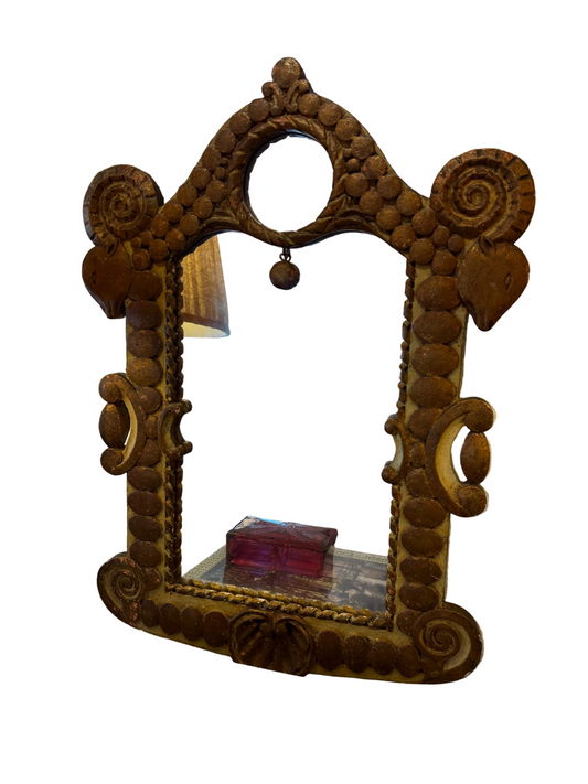Carved Wooden Mirror