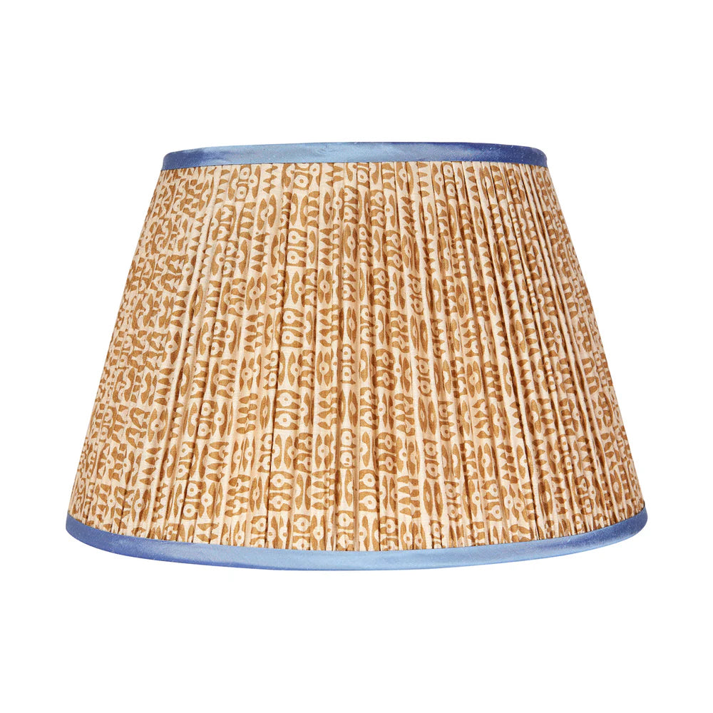 Cinnamon Tribal Lampshade - Blue Trim