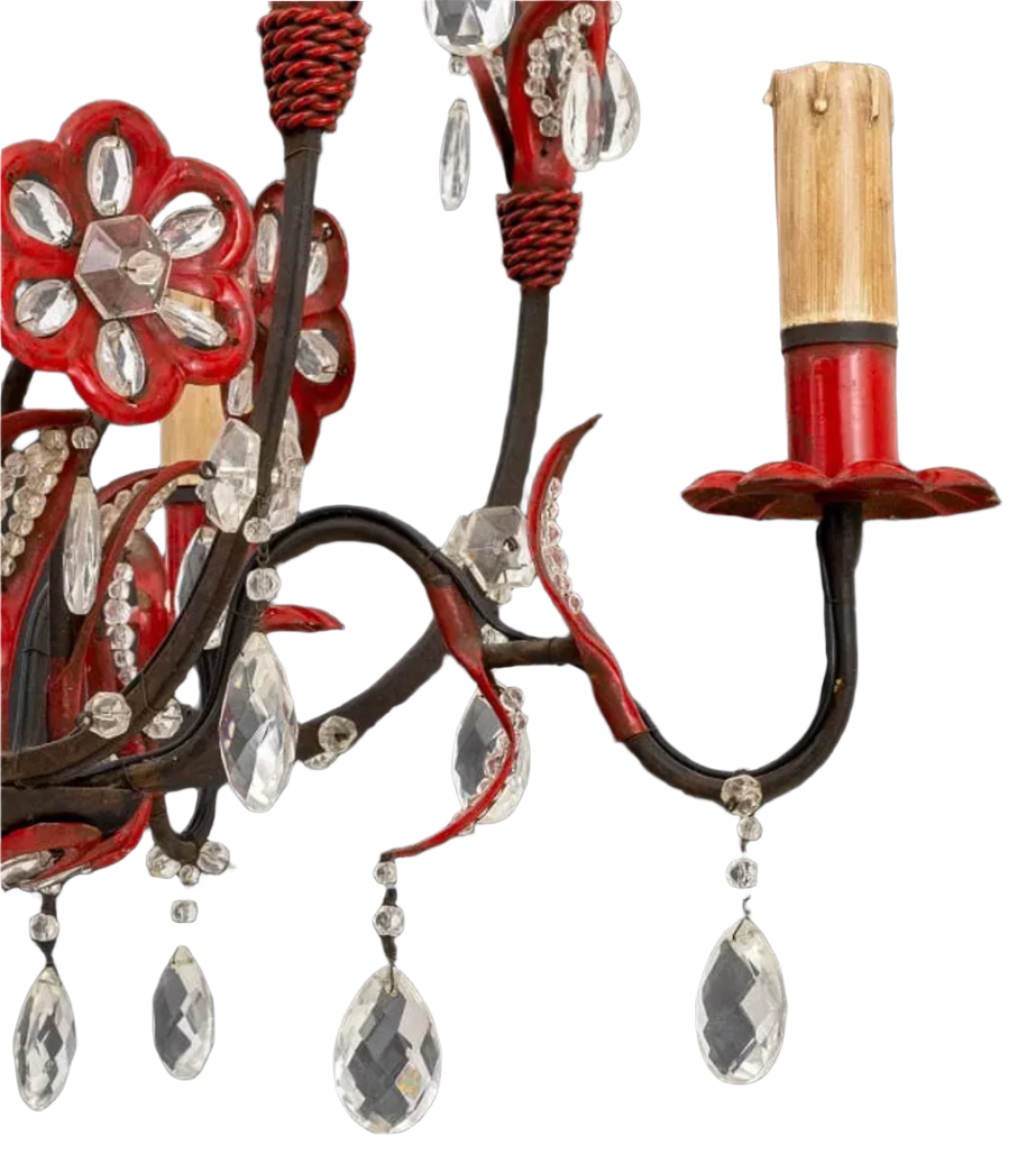 Mid Century Enameled Chandelier - antique