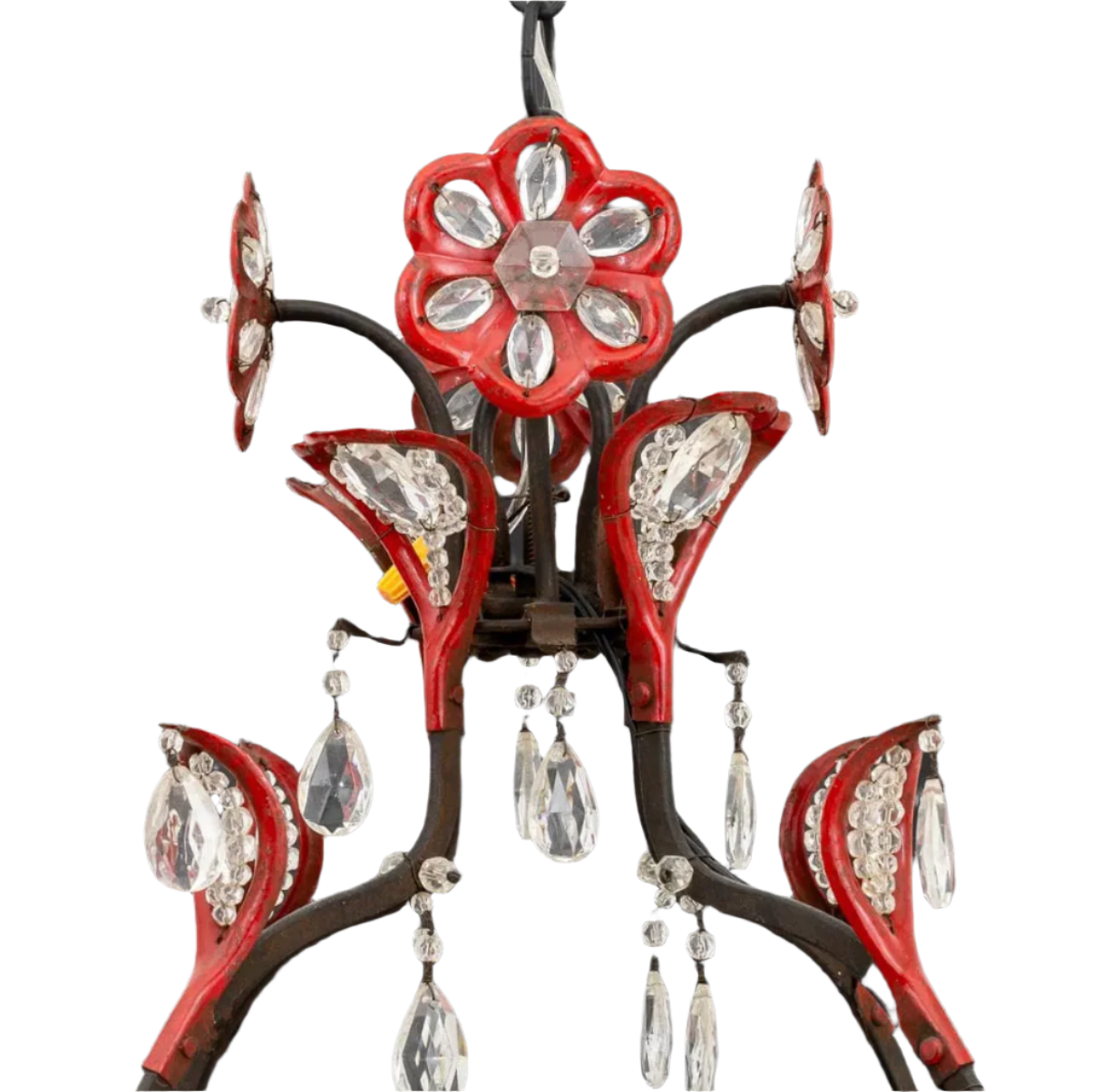 Mid Century Enameled Chandelier - antique