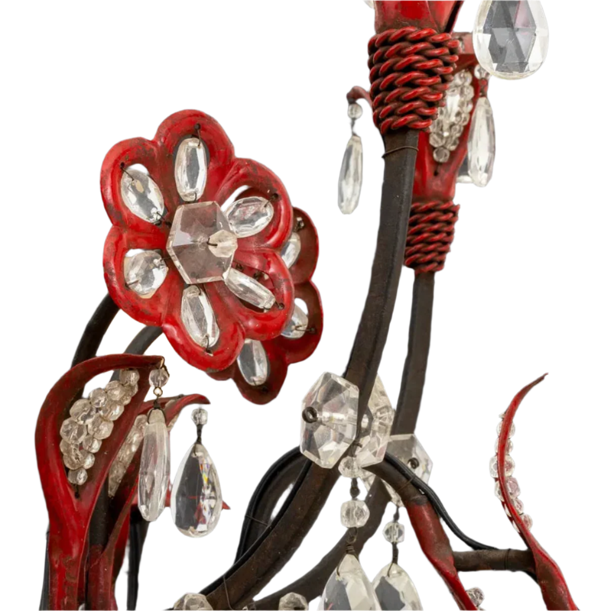 Mid Century Enameled Chandelier - antique