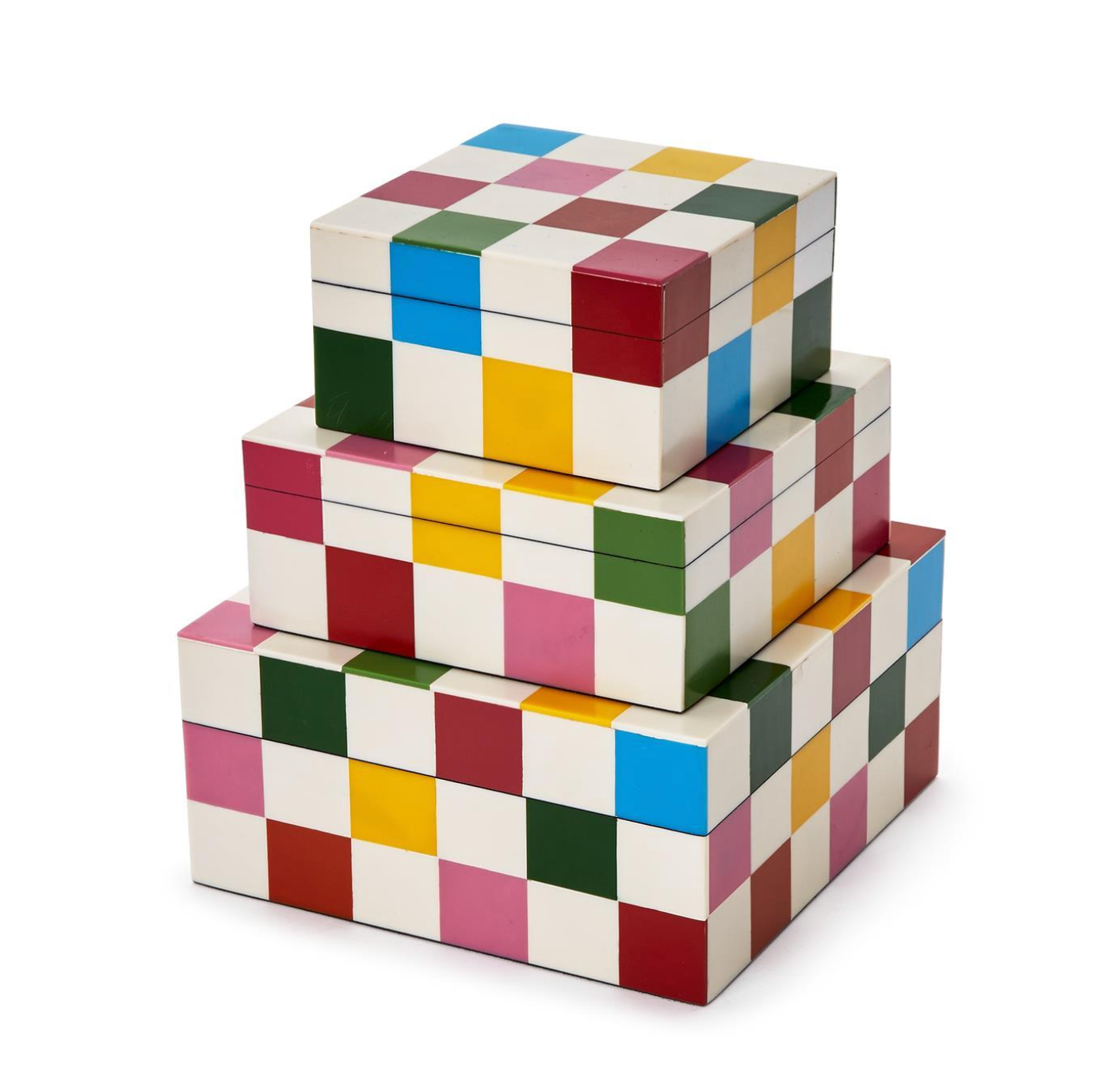 Small Colorblock Covered Box