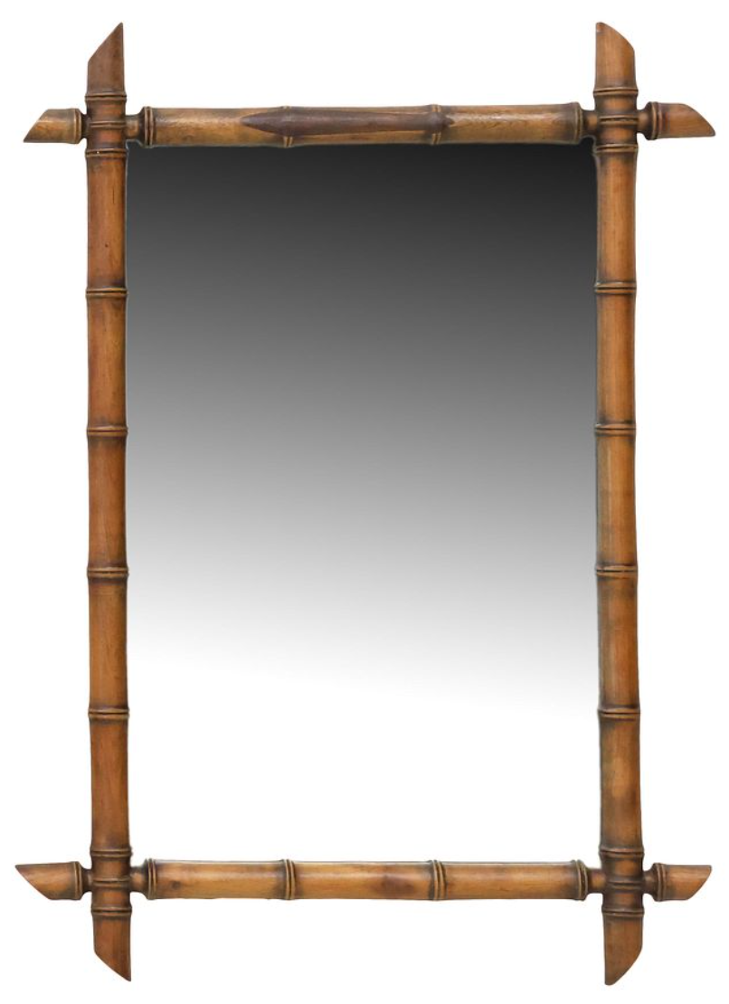 Faux Bamboo Mirror - 31" x 23.5" (Darker)