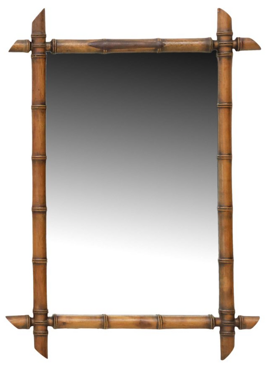 Faux Bamboo Mirror - 31" x 23.5" (Darker)