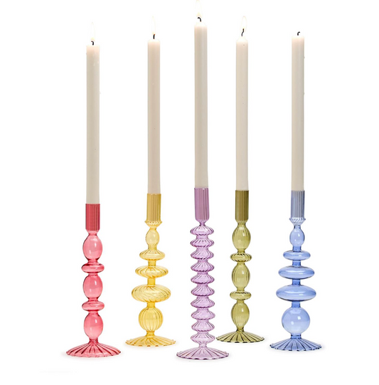 Hand Blown Glass Candleholder
