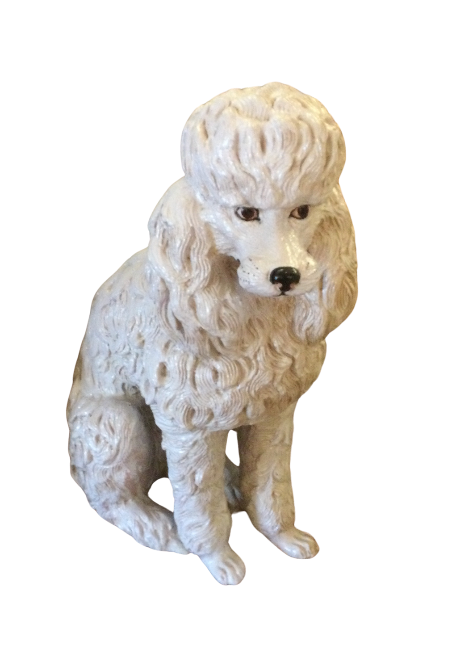 Antique Ceramic Poodle - life size