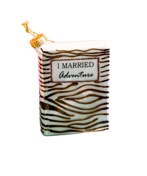 I Married Adventure Book Ornament