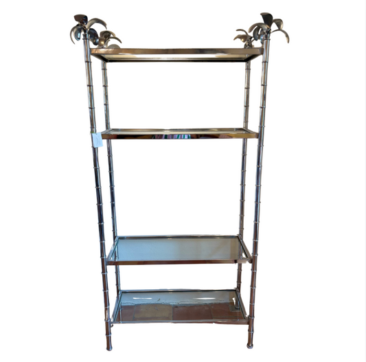 Silver Palm Book Shelf