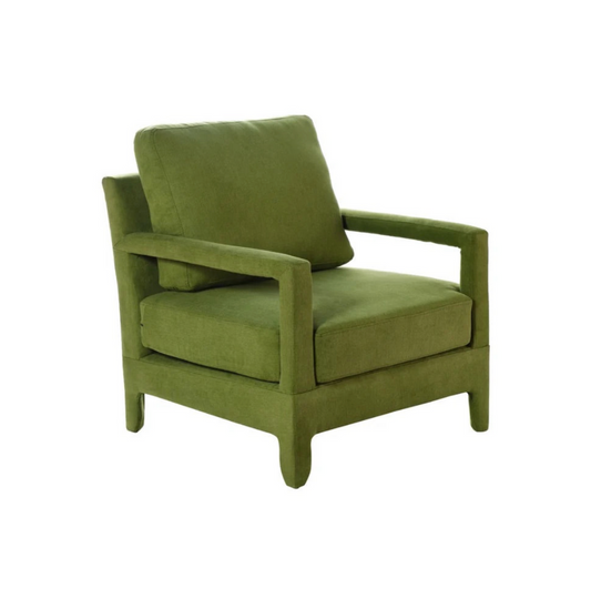 Green Upholstered Arm Chair