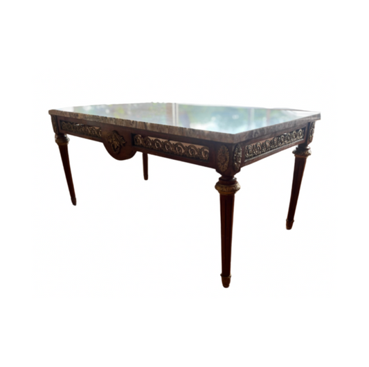 Louis XVI Style Marble Top Coffee Table