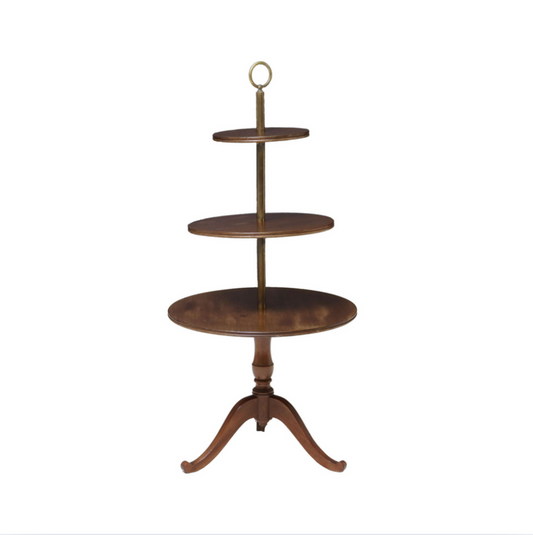 French Mahogany Three-Tier Stand