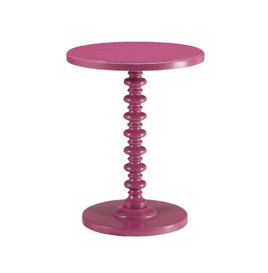 Round Accent Table Purple