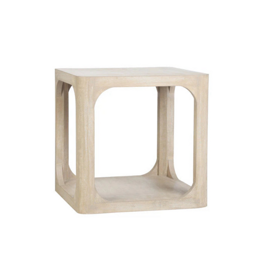 Brushed White Side Table