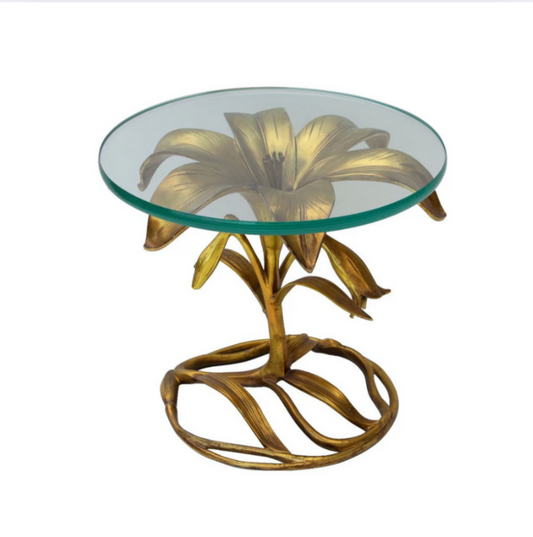 Glass Flower Table