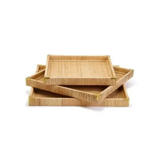 Rattan Square Tray—Small