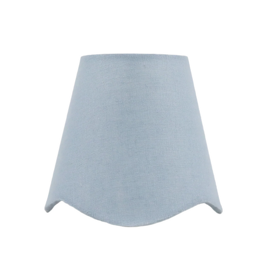 Blue Scalloped Chandelier Shade