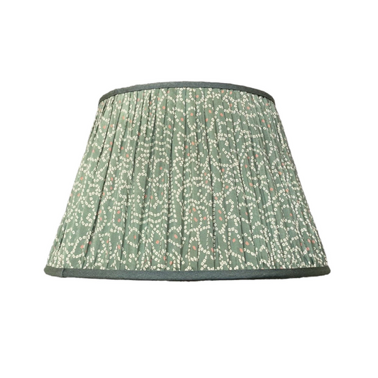 Teal bangla silk lampshade 18 in.