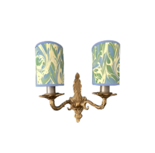 Half Sconce Marbled Shade
