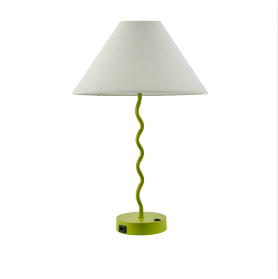 Squiggle Lamp Green