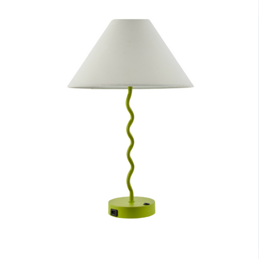 Squiggle Lamp Green