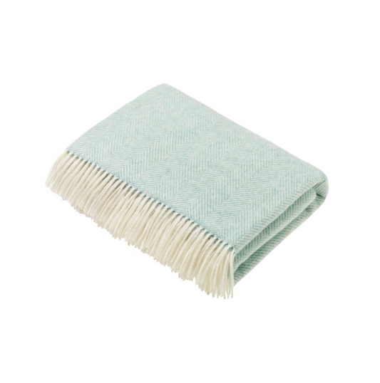 Merino Lambswool Throw- Eucalyptus