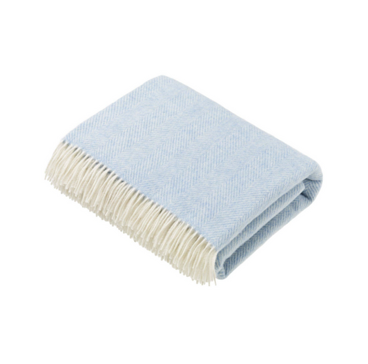 Merino Lambswool Throws - Aqua