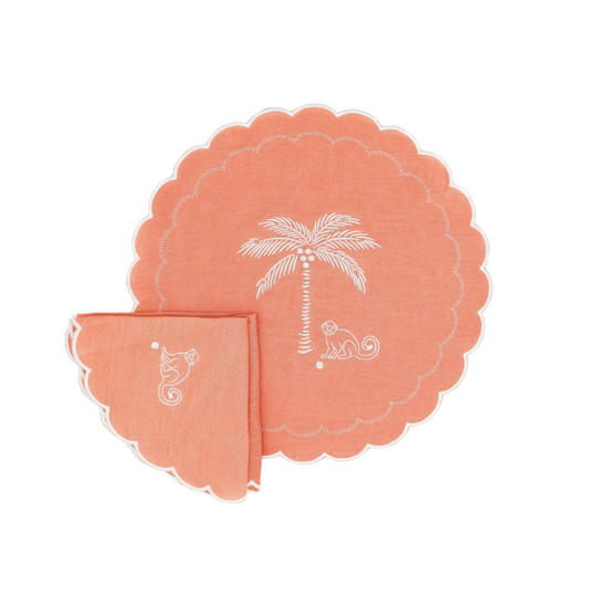 Salmon Sunset Simia Placemat - Set of 4