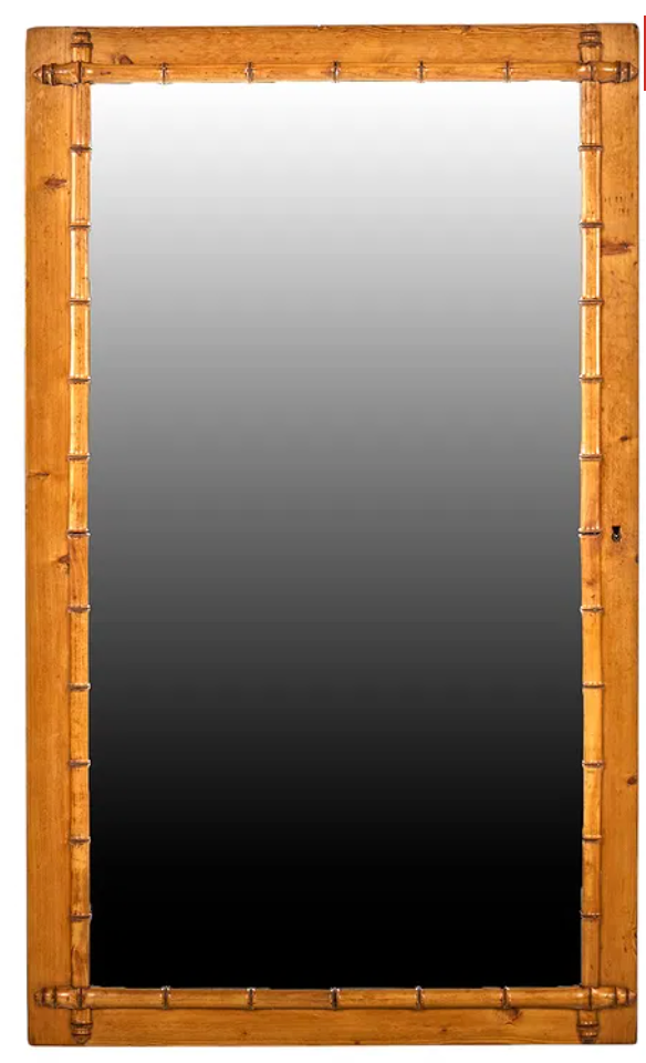 Antique Faux Bamboo Mirror
