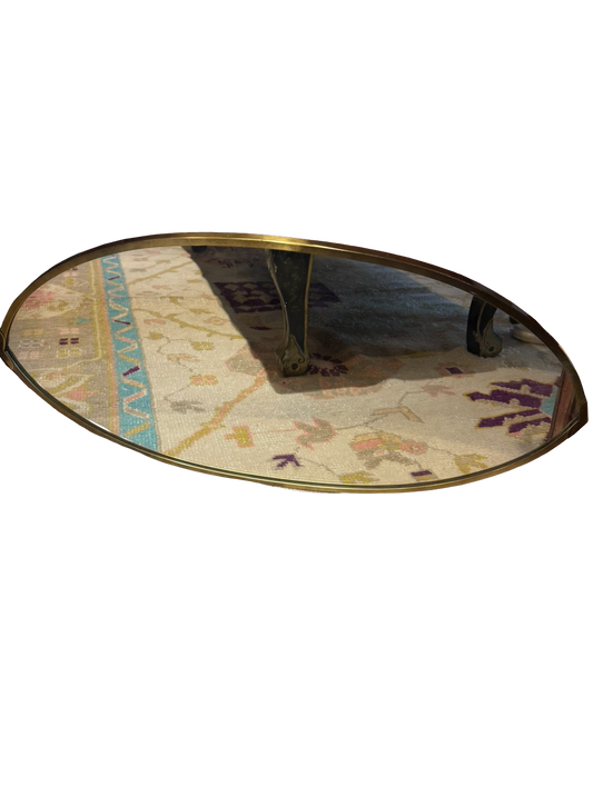 Oval Brass Mirror