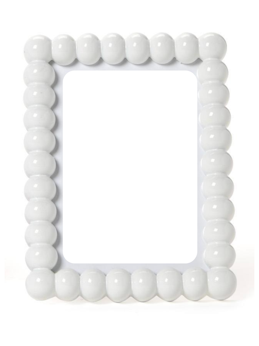 White Hobnail 5x7 Photo Frame