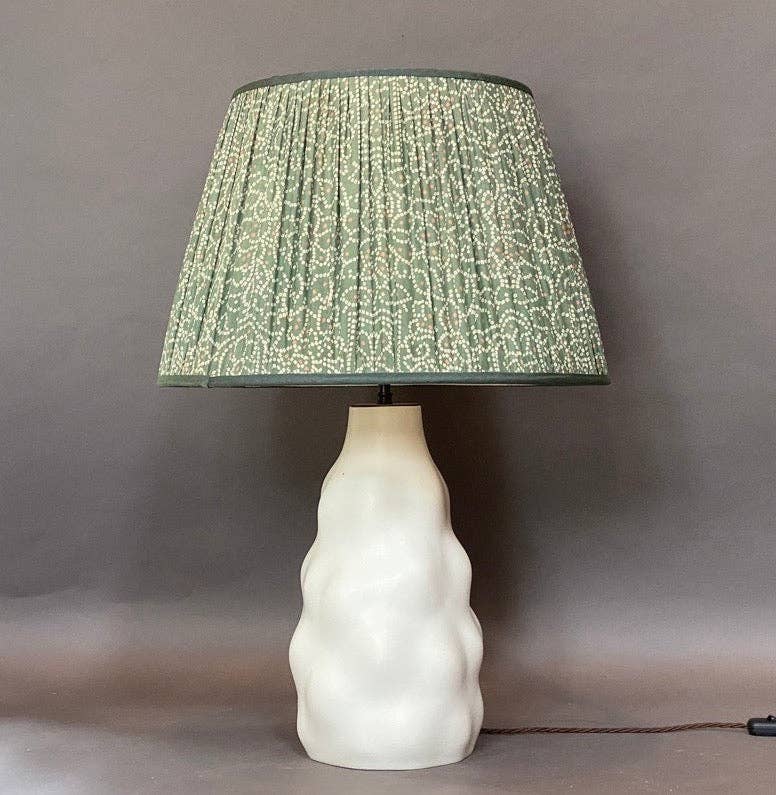 Teal bangla silk lampshade 18 in.