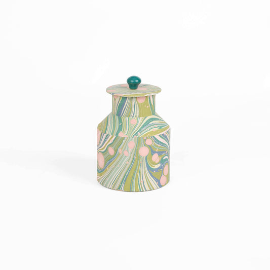 Marbled Burni Jar - MOSS FIRE WHIRL