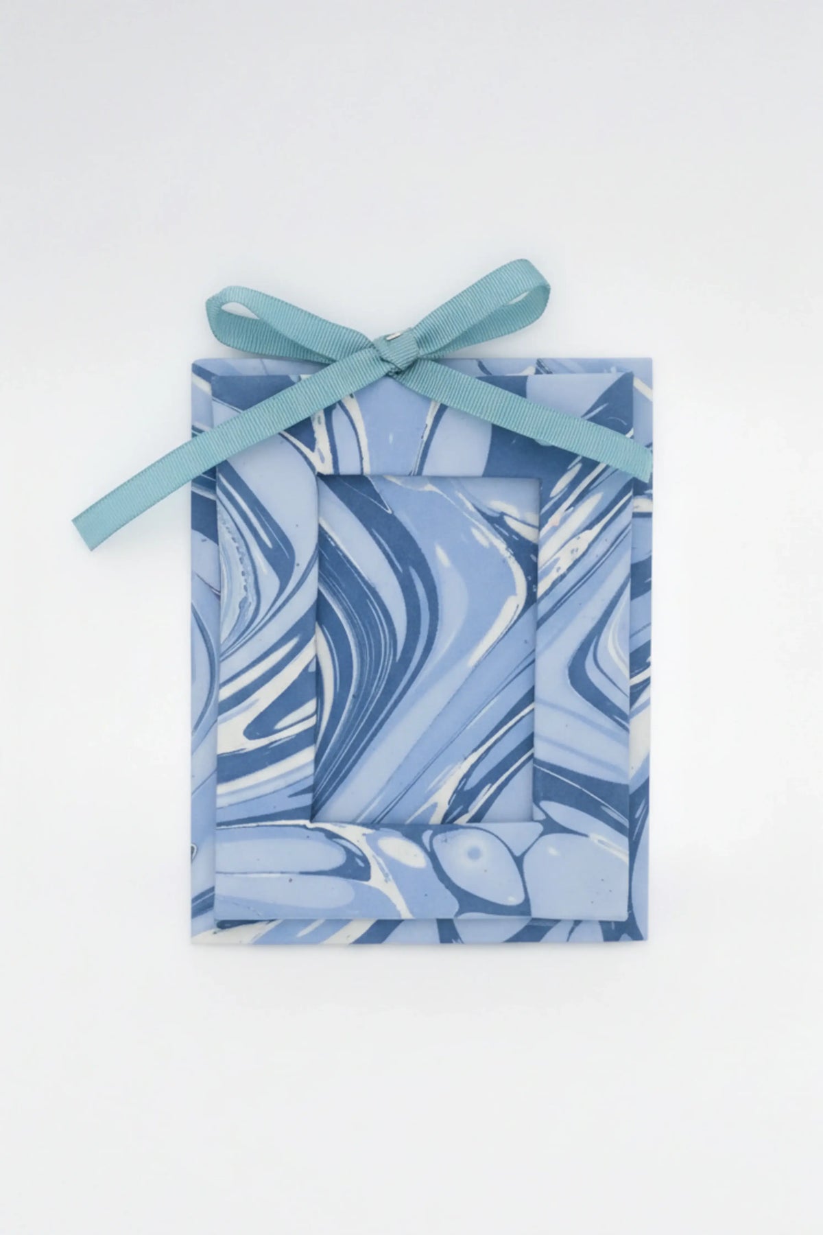 Ocean Wave Mini Marbled Picture Frame Ornament