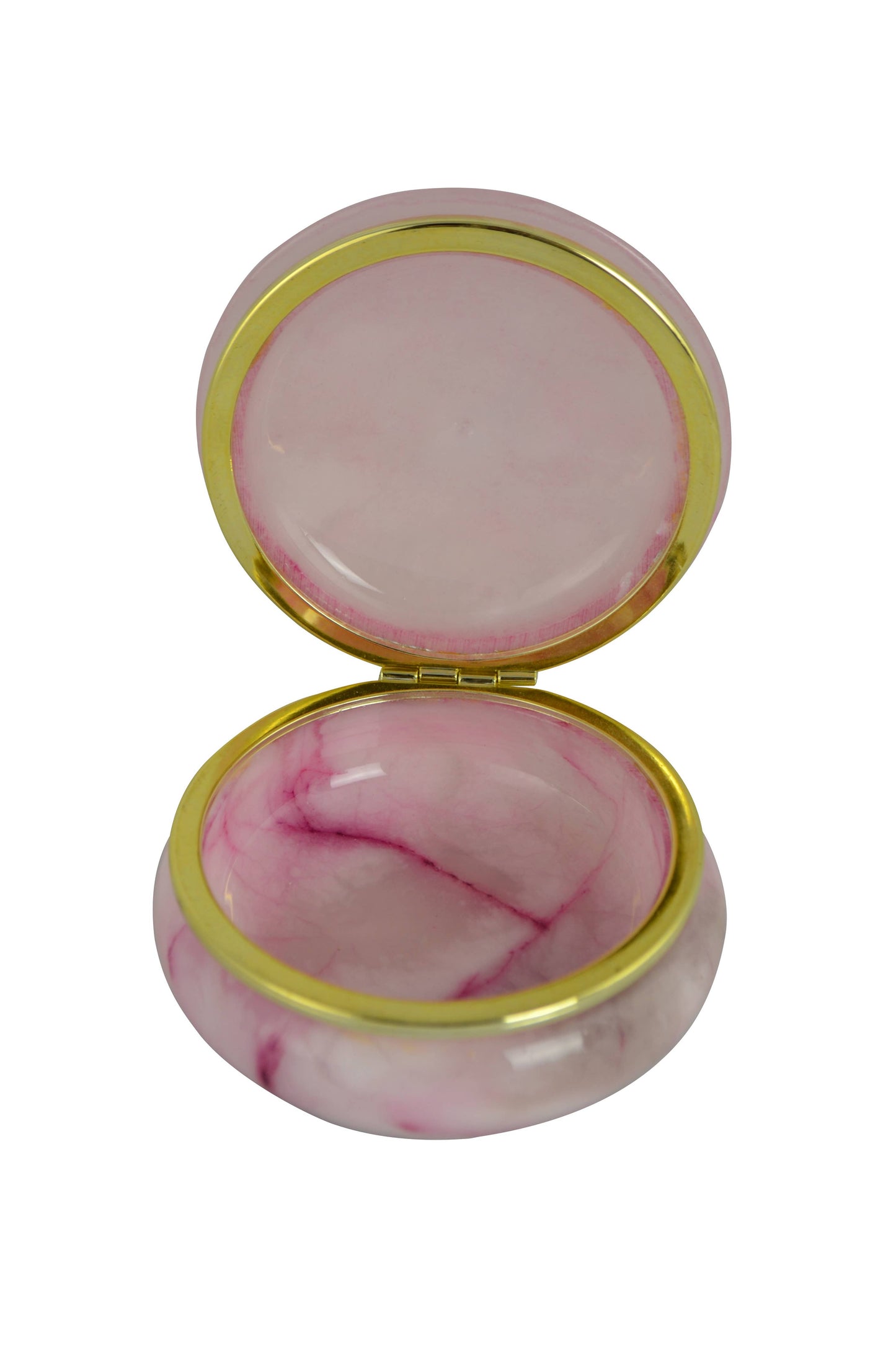 4" Pink Alabaster Trinket Box