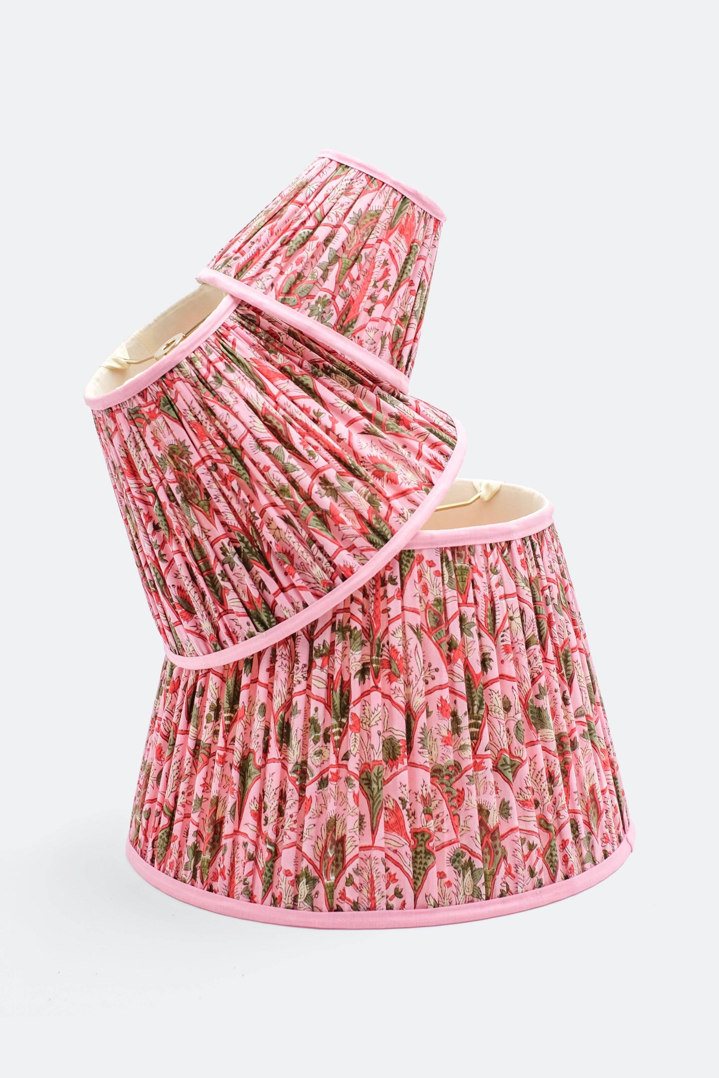 Pink Arch Blockprint Empire Shade - 14”