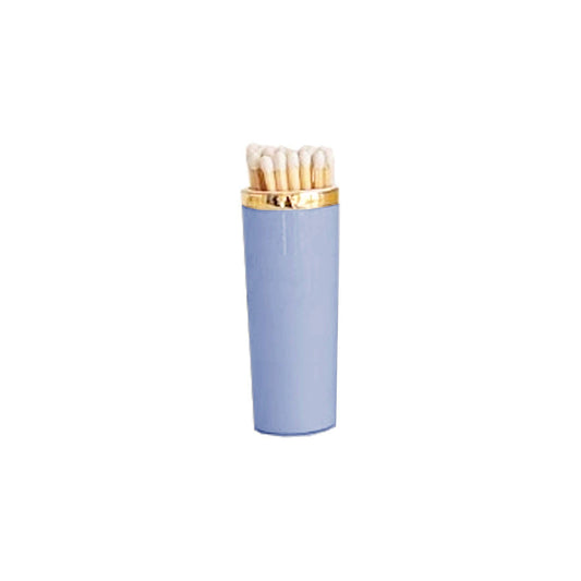 Solid Match Holder/ Striker with Gold Accent: French Blue